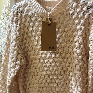 POL Women's Cream Knit Sweater
